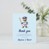 Budget Oh Boy Baseball Baby shower Dank je wel (Staand voorkant)