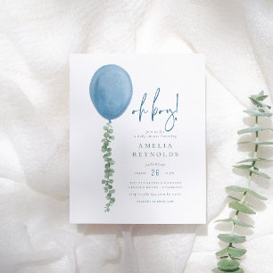 Budget Oh Boy Eucalyptus Balloon Baby shower