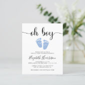 Budget Oh Boy Virtuele Uitnodiging van de Sponkeli (Staand voorkant)