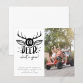 Budget Oh Deer Quelle année photo Carte de vacance (Devant / Derrière)