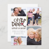 Budget Oh Deer Quelle année photo Carte de vacance (Devant / Derrière)