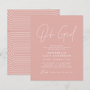 Budget oh meisje baby shower script roze