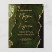 Budget Olijfgroen Agaat Script QR Code Huwelijk (Voorkant)