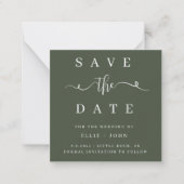 BUDGET Olive Green Wedding Enregistrer la carte de (Devant)