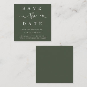 BUDGET Olive Green Wedding Enregistrer la carte de