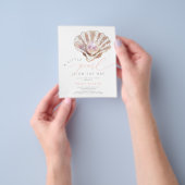 budget onder het Zee parel Baby shower uitnodigt Flyer (Hand)