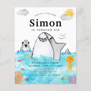 Budget Onder het Zee Zwemmen Shark Ocean Verjaarda