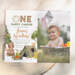 Budget One Happy Camper Foto Jongen 1e Verjaardag