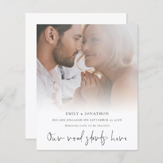 Budget Ons pad begint hier Foto Verloving (Voorkant / Achterkant)