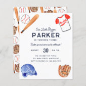 Budget Onze Kleine Slugger Bat Baseball Verjaardag (Voorkant / Achterkant)