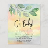 Budget op Baby Baby shower Invitation (Voorkant)