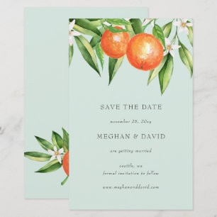 Budget Oranje bloesems Citrus sparen de datum
