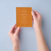 Budget Oranje kalligrafie Wedding Flyer (Hand)