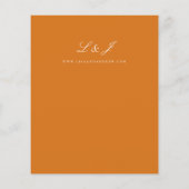 Budget Oranje kalligrafie Wedding Flyer (Achterkant)