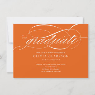 Budget Oranje Script Foto Graduatie Partij Kaart