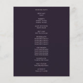 Budget Paars Agaat Gouden Glitter Huwelijksprogram (Achterkant)