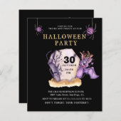 Budget Paars Bat Evil Scary Halloween Flyer (Voorkant / Achterkant)
