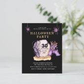 Budget Paars Bat Evil Scary Halloween Flyer (Staand voorkant)