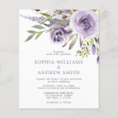 Budget Paars Roos Floral Weddenschap (Voorkant)