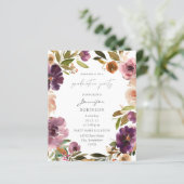 Budget Paars & Roze Floral Graduation Party (Staand voorkant)