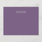 BUDGET Paarse Abstracte foto-bruiloft uitnodigen (Achterkant)