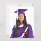 Budget Paarse Agaat Foto 2024 Afstuderen Invite (Achterkant)