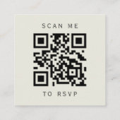 Budget Paarse Agaat Ivoor Huwelijk QR Code RSVP Informatiekaartje (Achterkant)