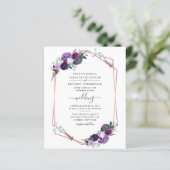 Budget Paarse Floral Geometric Wedding (Staand voorkant)