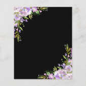 Budget Paarse Floral Weddenschap (Achterkant)