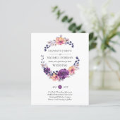 Budget Paarse GingerAutumn - Uitnodiging tot wedde (Staand voorkant)