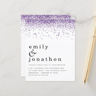 Budget Paarse Glitter Confetti Weddenschap