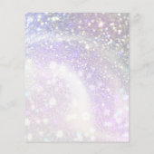 Budget Paarse Glitter Moderne Weddenschap (Achterkant)