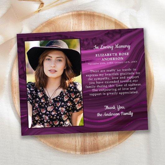 Budget Paarse Marmer Funeral - Kaart Foto