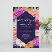 Budget Paarse roze Roses Floral Wedding (Staand voorkant)