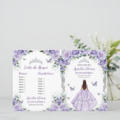 Budget paarse seringen bloemige Quinceanera 15 pro (Staand voorkant)