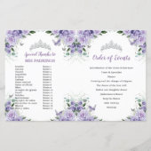 Budget paarse seringen bloemige Quinceanera 15 pro (Achterkant)