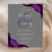 Budget Paarse Silver Agate Gray Wedding