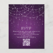 Budget Paarse String Lights QR Code Weddenschap RS (Voorkant)
