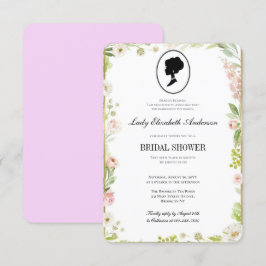 Budget paarse wilde bloemen Bridgerton Vrijgezelle Kaart