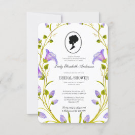 Budget paarse wilde bloemen Bridgerton Vrijgezelle Kaart