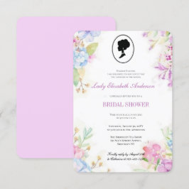 Budget paarse wilde bloemen Bridgerton Vrijgezelle Kaart