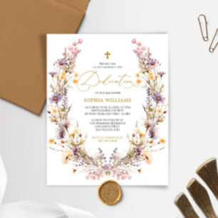 BUDGET Paarse Wildflowers Uitnodiging
