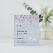 Budget Paarse Wisteria Stof Blauw Bruiloft (Staand voorkant)