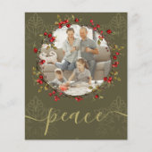 BUDGET Paix Modèle photo de couronne de Noël (Devant)