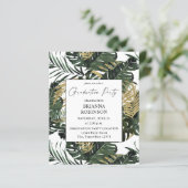 Budget Palm Leaf & Gold Greenery 1Graduy Party (Staand voorkant)