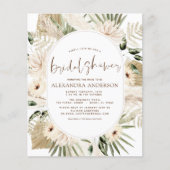 Budget Pampas Gras Bruids Shower Boho Eucalyptus Flyer (Voorkant)