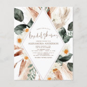Budget Pampas Gras Bruiloft Boho Eucalyptus  Flyer (Voorkant)