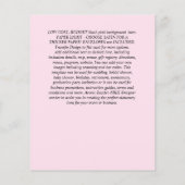 BUDGET Pampas Gras Burgundy Roze Trouw Uitnodiging Flyer (Achterkant)