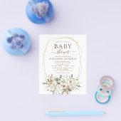 Budget Pampas Grass Baby shower Boho Eucalyptus Flyer (Enkel)