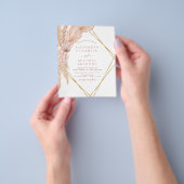 Budget Pampas Grass Bohemian Boho Tropical Wedding Flyer (Hand)